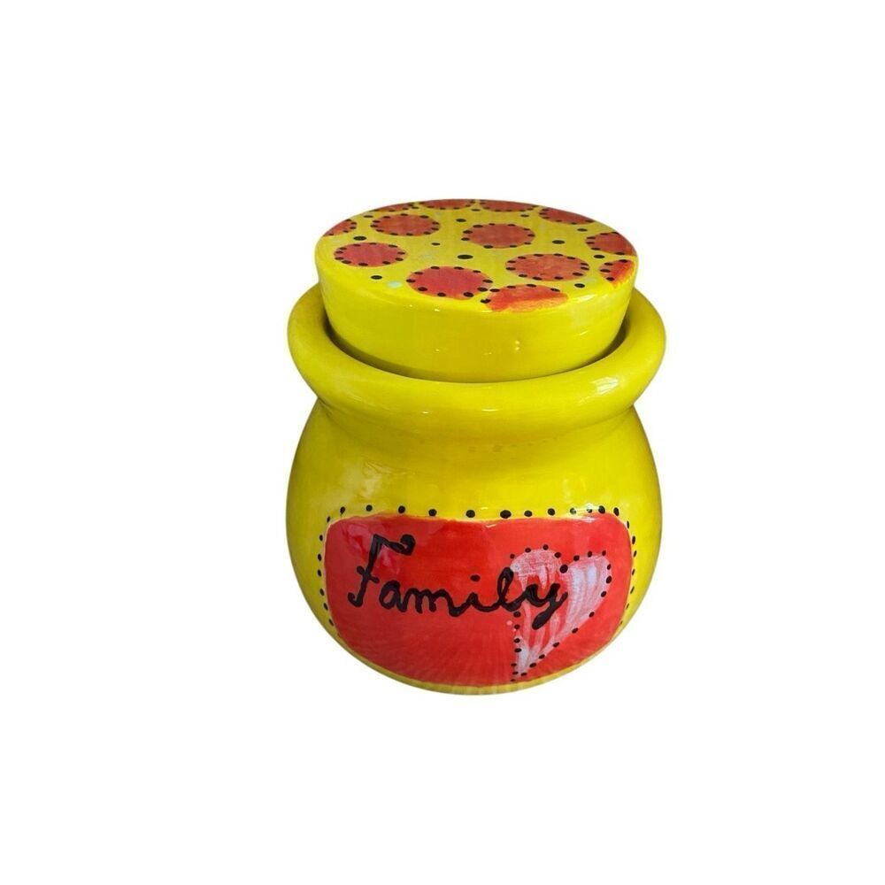 Handmade Family Ceramic Storage Jar Kitchen Candy Money Container